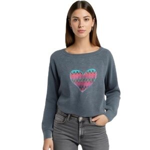 Roxy‎ Women's Jr Size L Grey Sweat Shirt